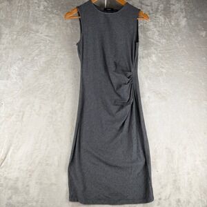 theory pleated square-neck ribbed midi dress Theory Women's Volume Sleeveless Midi Dress in White Size Large
